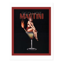 Red Hot Martini Post Cards
