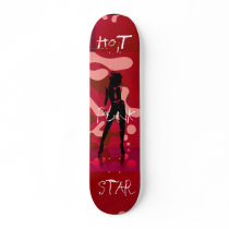 Red Hot Punk Star Skateboard