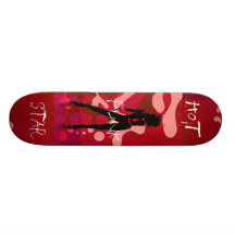 Red Hot Punk Star Skateboard