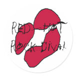 Red Hot Rock Diva Lips II stickers
