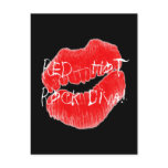 Red Hot Rock Diva Lips IV Postcards