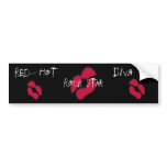 Red Hot Rock Star Diva Lips I Bumper Sticker bumper stickers