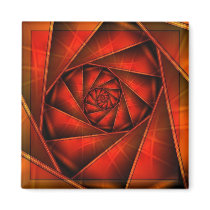 Red Hot Spiral Refrigerator Magnet