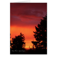 Red-Hot Sunset Card
