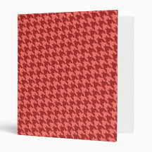Red Houndstooth Binder