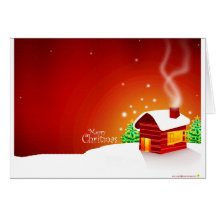 Red House Christmas Greeting Cards