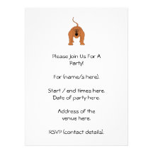 Red Howler Monkey Cartoon Personalized Invitation
