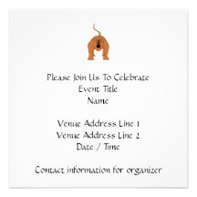 Red Howler Monkey Cartoon Personalized Invites