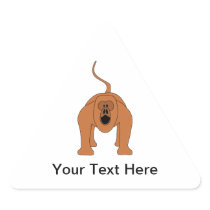Red Howler Monkey Cartoon Triangle Stickers