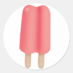 Red Ice Pop Round Sticker