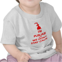 (RED) I'm Punjabi and We Don't Stay Calm Shirts