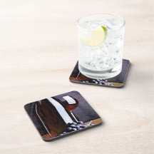 Red in the Shadows Drink Coaster
