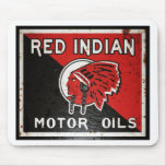 Red Indian Motor Oil sign rusted vers. Mousepads