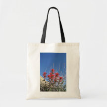 Red Indian Paintbrush Closeup flowers Bags