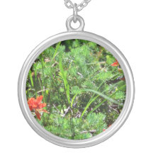 Red Indian Paintbrush flowers Pendants