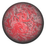 Red Ink Globe Round Sticker