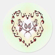 Red Ink Heart Sticker