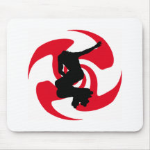RED INLINE SKATES MOUSEPAD