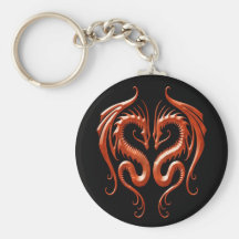 Red Iron Dragons Key Chains