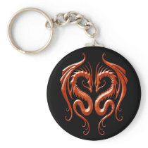 Red Iron Dragons Key Chains