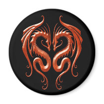 Red Iron Dragons Magnets