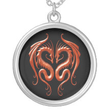Red Iron Dragons Personalized Necklace