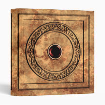 Red Jewelled Sandstone Look Goth Binder