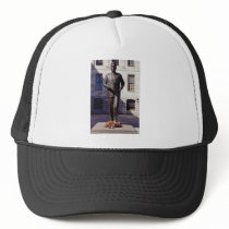 Red John F. Kennedy statue flowers Hats