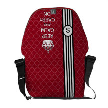 Red KEEP CALM - To Choose Colours Click Customize Commuter Bag