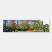 Red Keukenhof Gardens, Holland flowers Bumper Stickers
