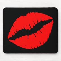 Red Kiss Mouse Pads