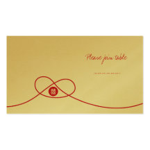 Red Knot + Double Xi Custom Table / Place Card / Business Cards