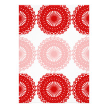 Red Lace Pattern Design. Invitations