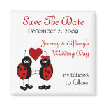 Red Ladybugs Save the Date Magnet