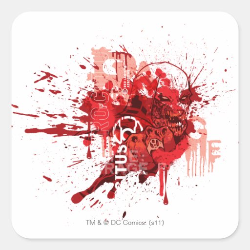 Red lantern Corps Collage Square Stickers