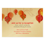 Red Lanterns Wedding Reception Inserts (3.5x2.5) Business Card