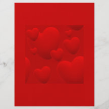 RED LAYERED 3D HEARTS LOVE MOTIVATIONAL SWEETHEART CUSTOM FLYER
