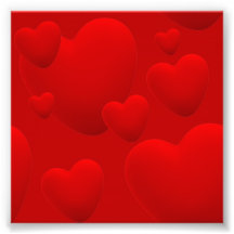 RED LAYERED 3D HEARTS LOVE MOTIVATIONAL SWEETHEART PHOTOGRAPH