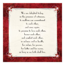 Red Leaf Border Vow Renewal Invites