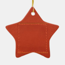Red Leather Look Designer COWBOYS Christmas Ornaments