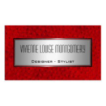 Red Leather Professional Designer Business Card