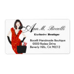 Red Leopard Print Fashion Custom Shipping Labels