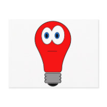 Red Light Bulb Postcard