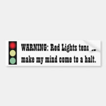 Red Light Warning - Mind - Bumper Sticker