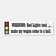 Red Light Warning - Wagon - Bumper Sticker