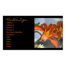 red lilies business cards