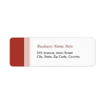 Red Lined Custom Return Address Labels