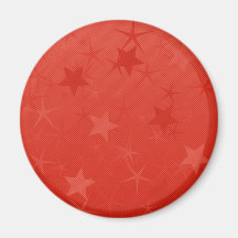 Red Lined Star Field Fridge Magnet