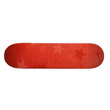Red Lined Star Field Skateboard