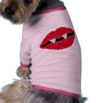 Red Lips and Fangs Doggie T-shirt